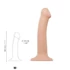 Strap-on-me M - dvojitý realistický dildo - stredný (naturálny)