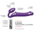 Strap-on-me M - bezpásový pripínací vibrátor (fialový)