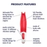 Satisfyer Power Flower - nabíjateľný, vodotesný vibrátor (červený)
