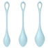 Satisfyer Yoni Power 2 - modré venušine guličky set (3 časti)