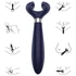 Satisfyer Endless Fun - nabíjateľný, vodotesný párový vibrátor (modrý)
