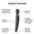 Satisfyer Wand-er Woman - vodotesný masážny vibrátor (čierny)