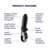 Satisfyer Horúca vášeň - inteligentný ohrievací análny vibrátor (čierny)