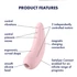 Satisfyer Curvy 2+ - inteligentný klitoriálny vibrátor s vlnami (ružový)