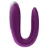 Satisfyer Double Fun - inteligentný pár vibrátor (fialová)