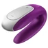 Satisfyer Double Fun - inteligentný pár vibrátor (fialová)