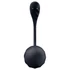Satisfyer Ribbed Petal - čierne vibračné vajíčko s ovládaním