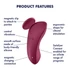 Satisfyer Sexy Secret - inteligentný vodotesný nohavičkový vibrátor (červený)