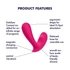 Satisfyer Top Secret - inteligentný vibrátor s 2 motormi (ružový)