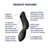 Satisfyer Curvy Trinity 2 - čierny 2v1 vibrátor s vlnami
