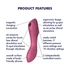 Satisfyer Curvy Trinity 3 - 2v1 vzduchový a vibrátor (červený)