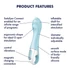 Satisfyer Air Pump 5 - inteligentný modrý pumpovací vibrátor