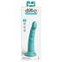 Dillio Slim Seven - prísavný stimulujúci vibrátor (20cm) - tyrkysový