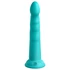 Dillio Slim Seven - prísavný stimulujúci vibrátor (20cm) - tyrkysový