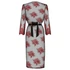 Obsessive Redessia - čipkované kimono (červeno-čierne) - L/XL
