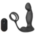 Sex HD Virgil - prostatický vibrátor s erekčným krúžkom na penis a semenníky (čierny)