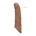 RealRock návlek na penis 21 cm - tmavý naturál