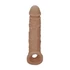 RealRock návlek na penis 21 cm - tmavý naturál