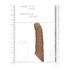 RealRock návlek na penis 21 cm - tmavý naturál