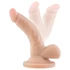 Dr. Skin 4 - realistický dildo s prísavkou a semenníkmi - 12cm, prírodný