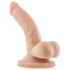 Dr. Skin 4 - realistický dildo s prísavkou a semenníkmi - 12cm, prírodný