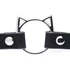 Master Series Kinky Kitty - obojok s mačacou hlavou (čierny)