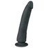 Easytoys - čierne silikónové dildo s prísavkou (21cm)