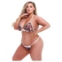 Baci Plus Size - Kvietkovaná, čipkovaná podprsenka set